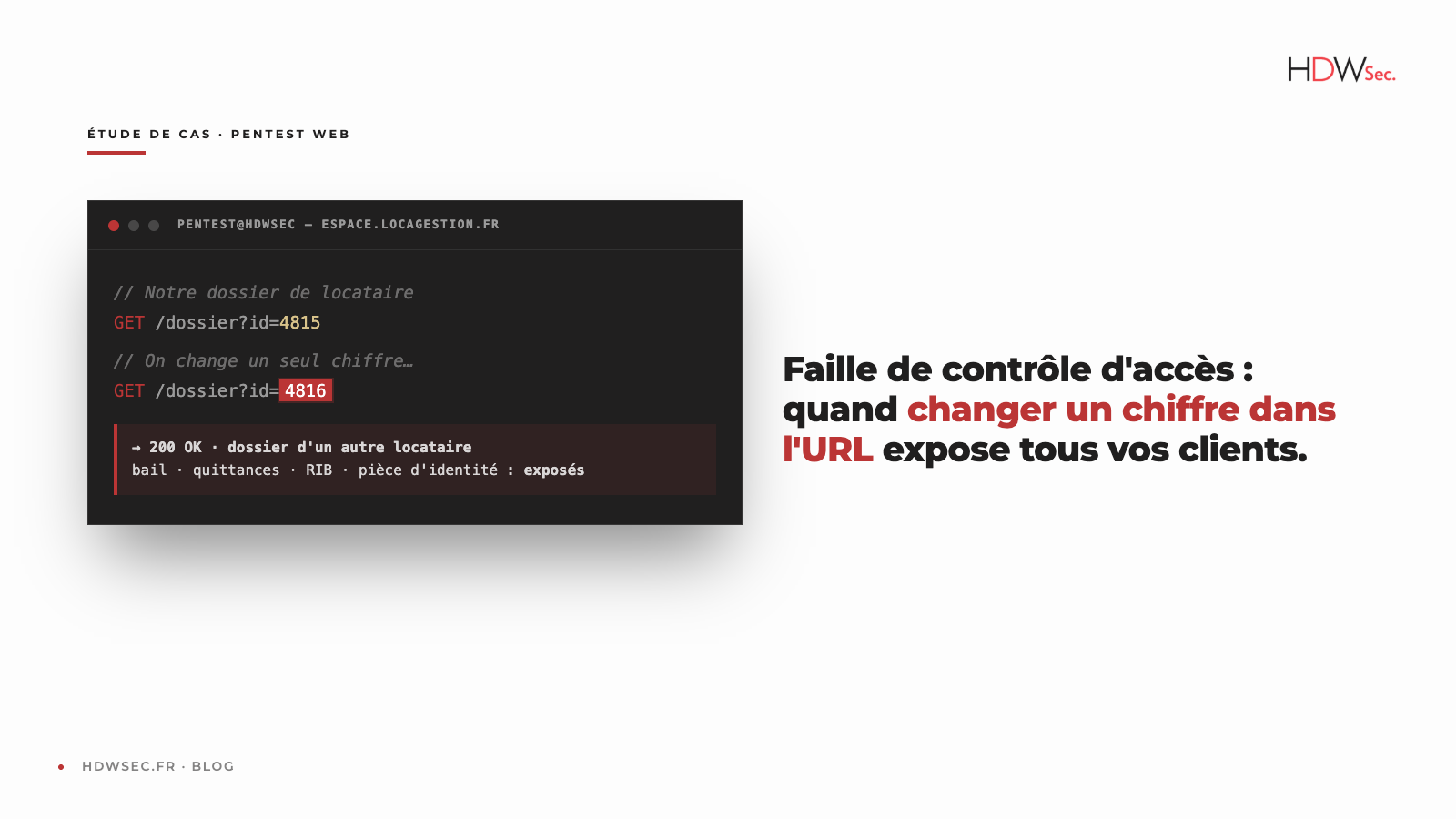 Faille de contrôle d'accès : quand changer un chiffre dans l'URL expose tous vos clients
